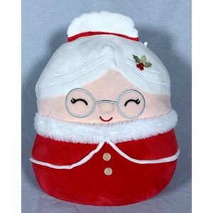 RARE Squishmallow Nicolette Mrs Santa Claus 14" Plush Holly 2022